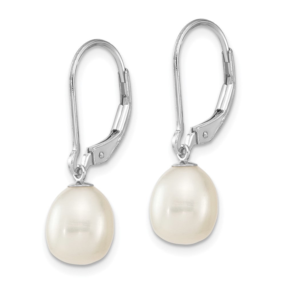 Sterlingsilber Rhod 7-8mm Fwc Perle Brisur 2pc Enhancer Set