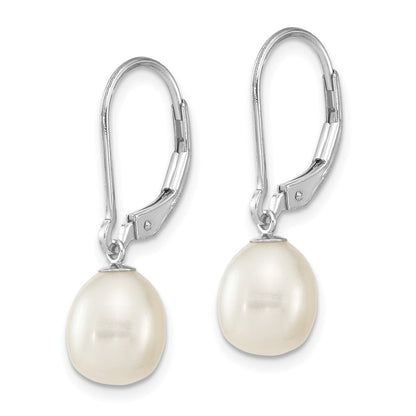 Sterlingsilber Rhod 7-8mm Fwc Perle Brisur 2pc Enhancer Set