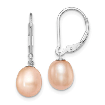 Sterlingsilber Rhod 7-8mm Fwc Perle Brisur 2pc Enhancer Set