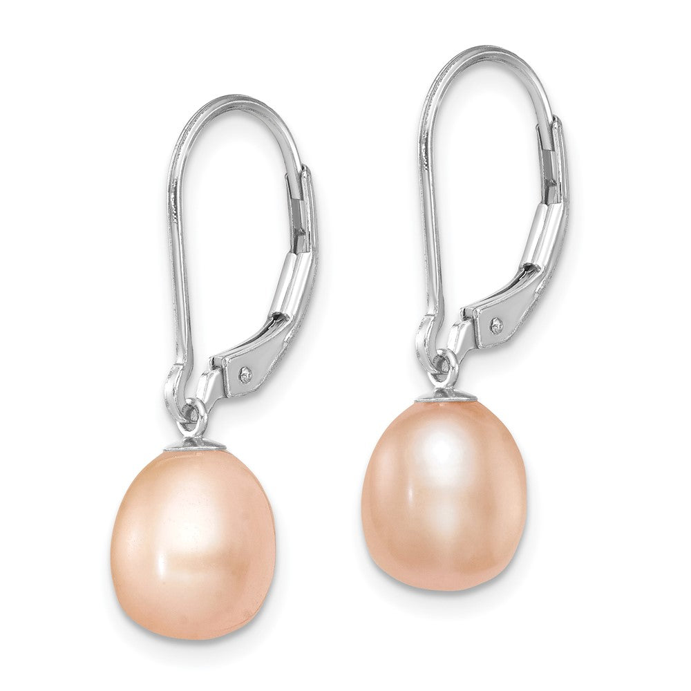 Sterlingsilber Rhod 7-8mm Fwc Perle Brisur 2pc Enhancer Set