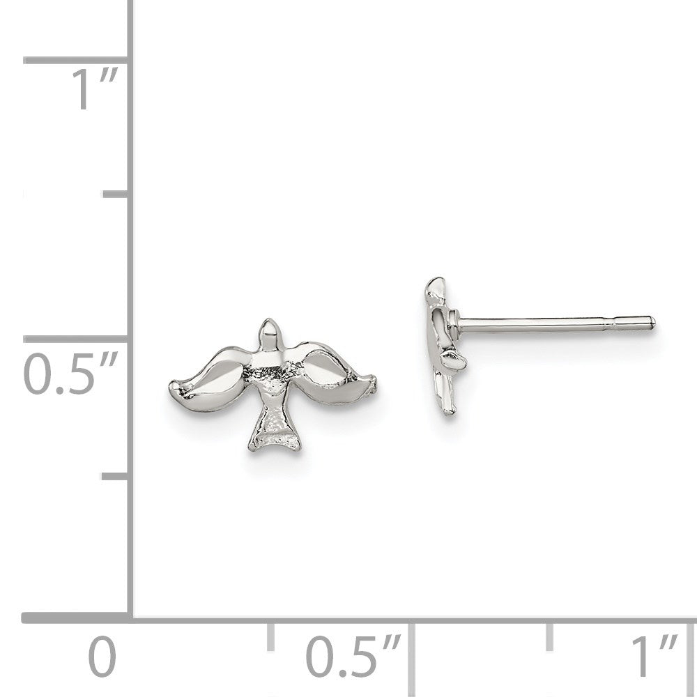 Sterlingsilber Taube Mini Ohrringe