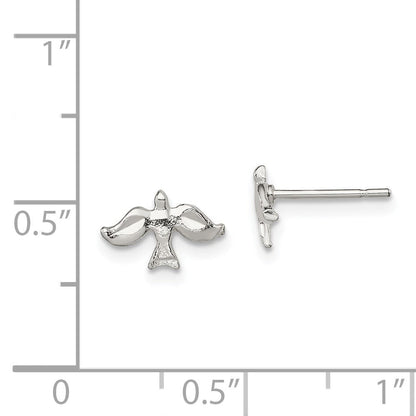 Sterlingsilber Taube Mini Ohrringe