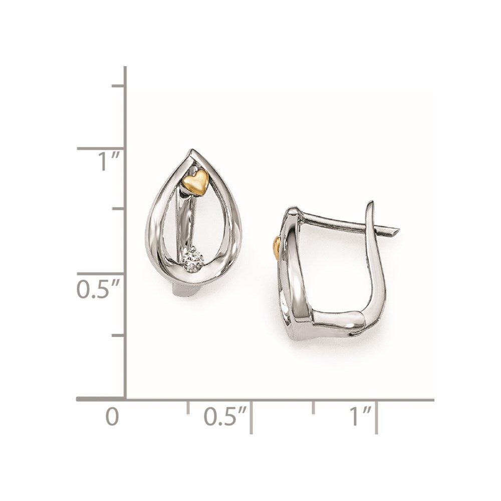 Ohrhänger „Arms of Love“ aus Sterlingsilber und 14K Gold mit Diamanten