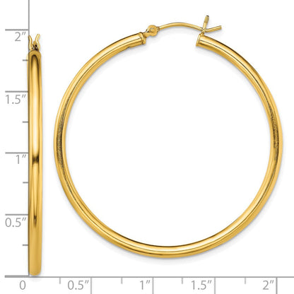 Sterlingsilber Goldfarben Poliert 2.5x45mm Creolen
