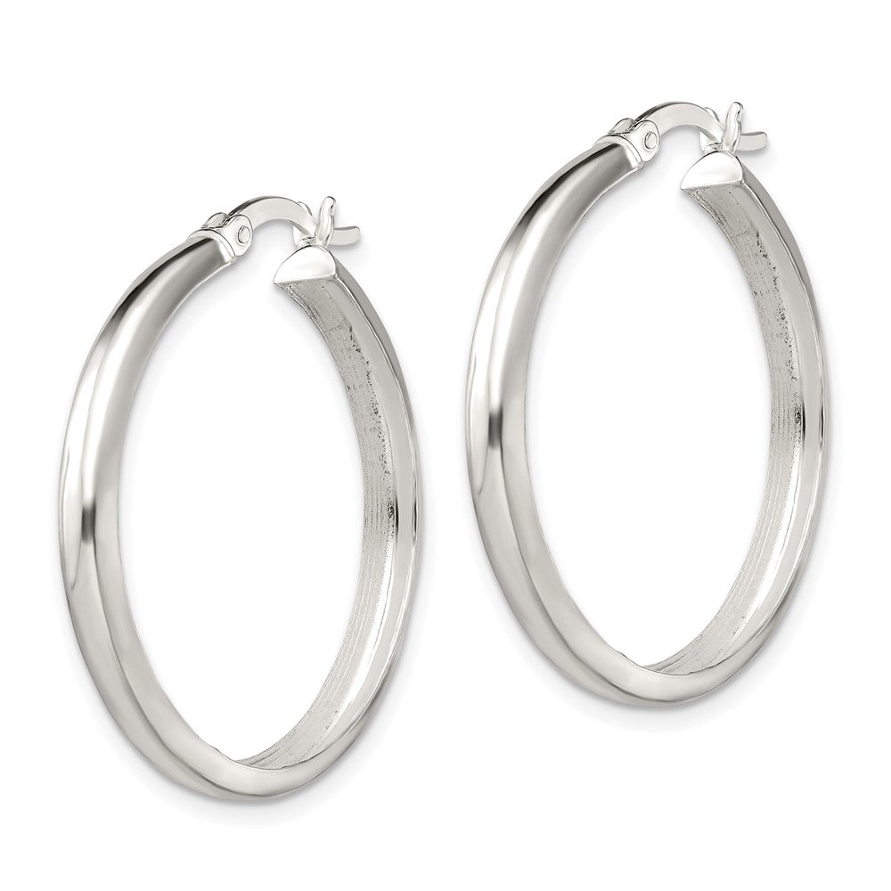 Sterlingsilber Poliert 4mm Rund Creolen