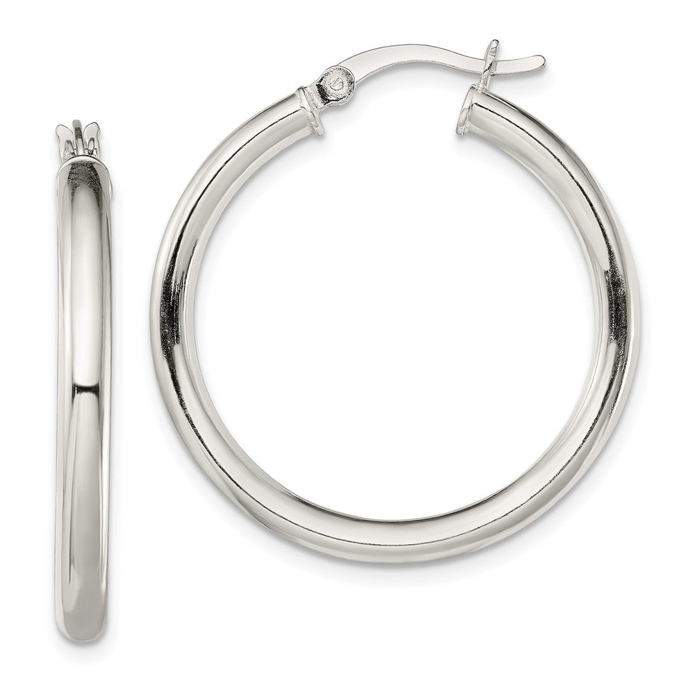 Sterlingsilber Poliert 3.5mm Rund Creolen