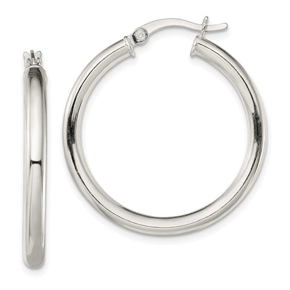 Sterlingsilber Poliert 3.5mm Rund Creolen