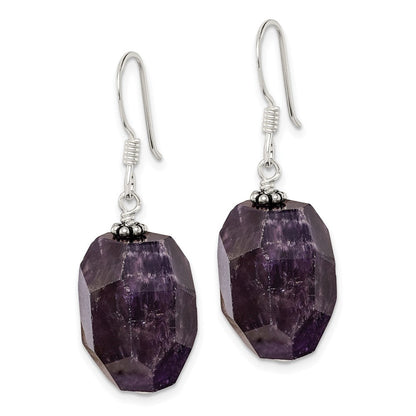 Sterlingsilber Amethyst Stein Ohrhänger