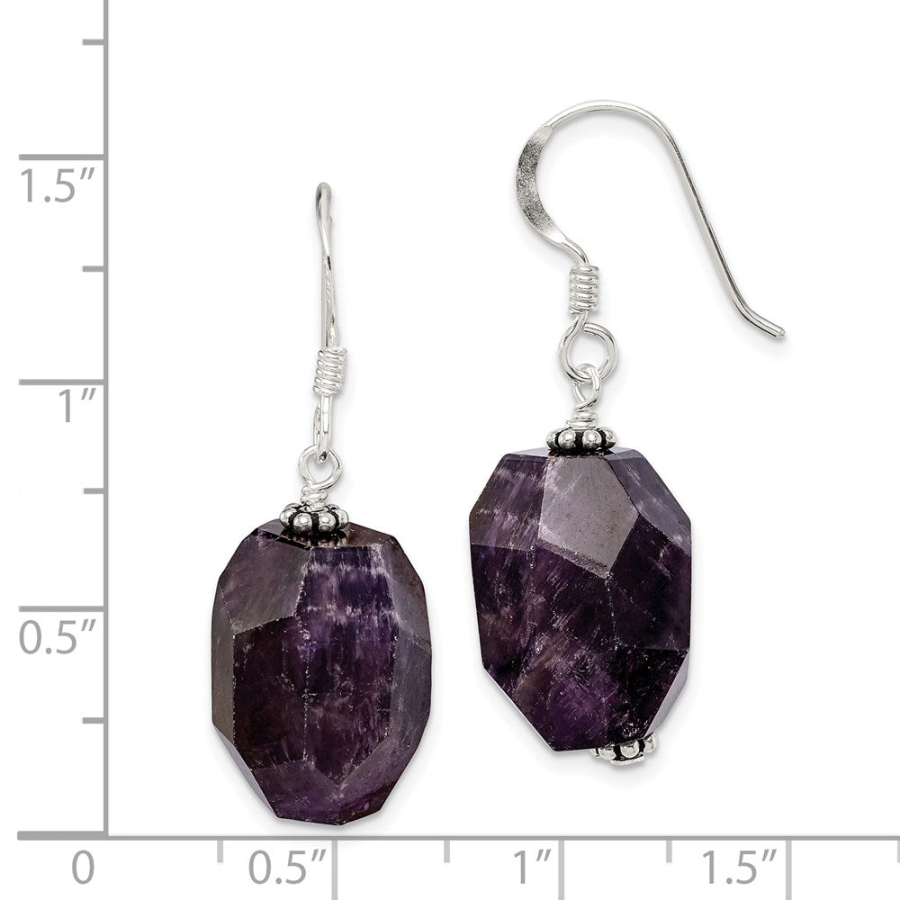 Sterlingsilber Amethyst Stein Ohrhänger