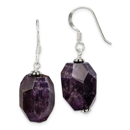 Sterlingsilber Amethyst Stein Ohrhänger