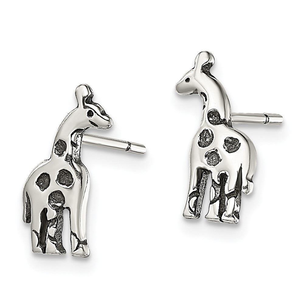 Sterlingsilber Antikisiert Giraffe Ohrstecker
