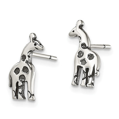 Sterlingsilber Antikisiert Giraffe Ohrstecker