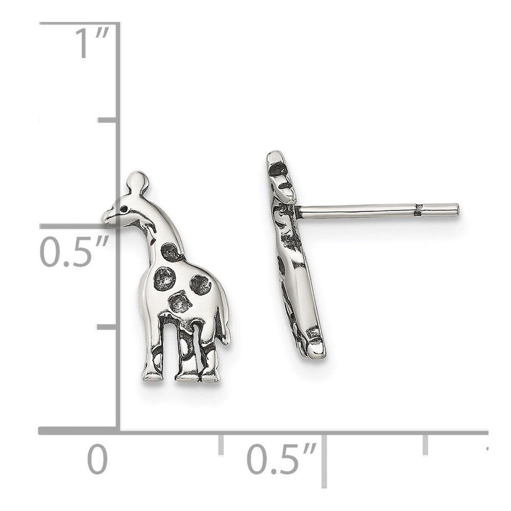 Sterlingsilber Antikisiert Giraffe Ohrstecker