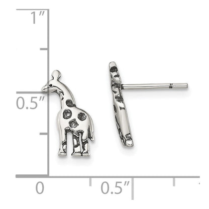 Sterlingsilber Antikisiert Giraffe Ohrstecker