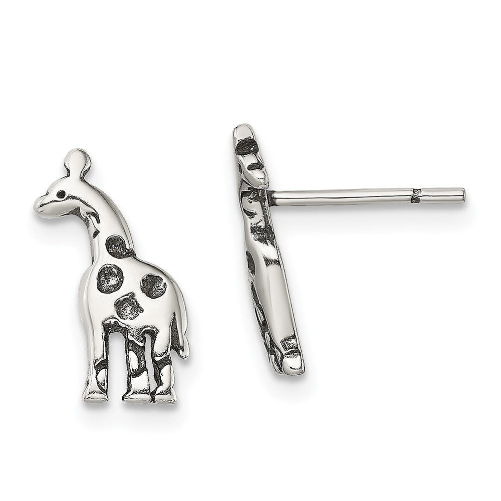 Sterlingsilber Antikisiert Giraffe Ohrstecker