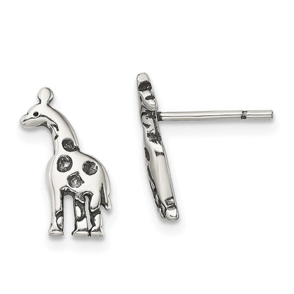 Sterlingsilber Antikisiert Giraffe Ohrstecker