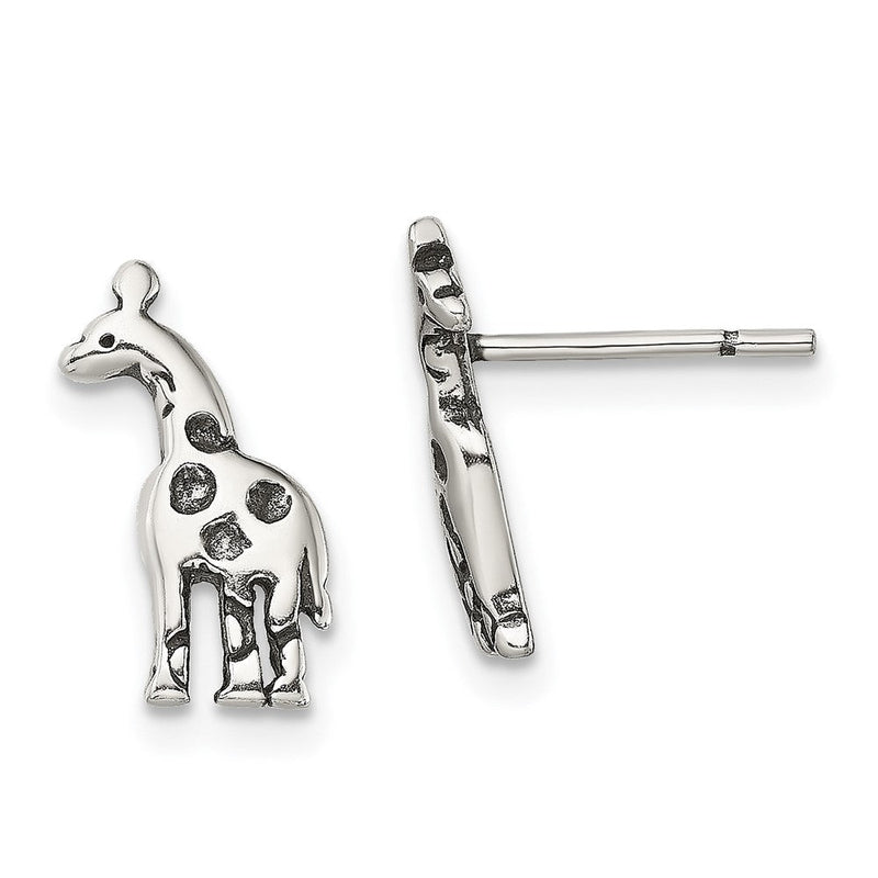 Sterlingsilber Antikisiert Giraffe Ohrstecker