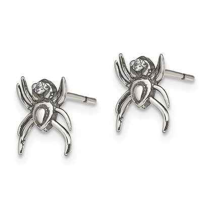 Sterlingsilber Antikisiert Zirkonia Spider Ohrstecker