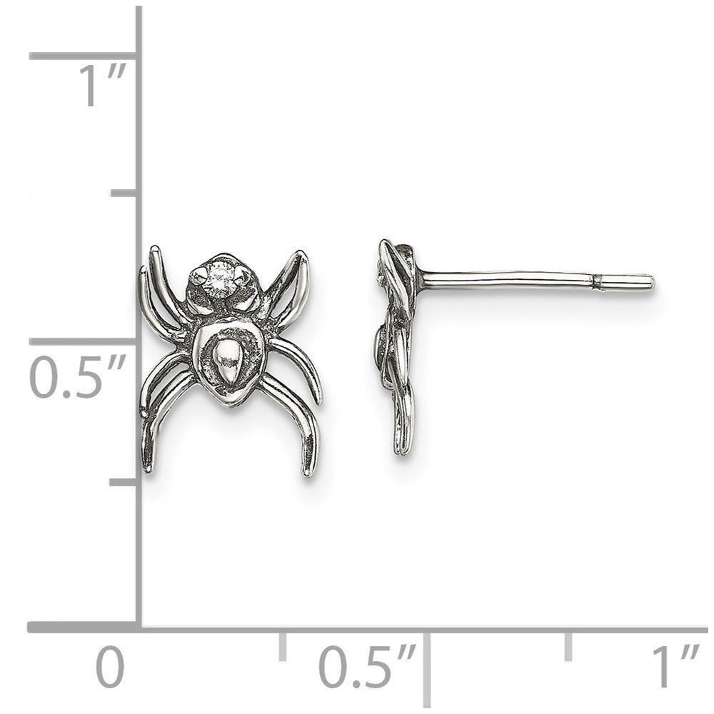 Sterlingsilber Antikisiert Zirkonia Spider Ohrstecker