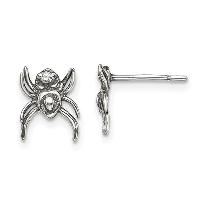 Sterlingsilber Antikisiert Zirkonia Spider Ohrstecker