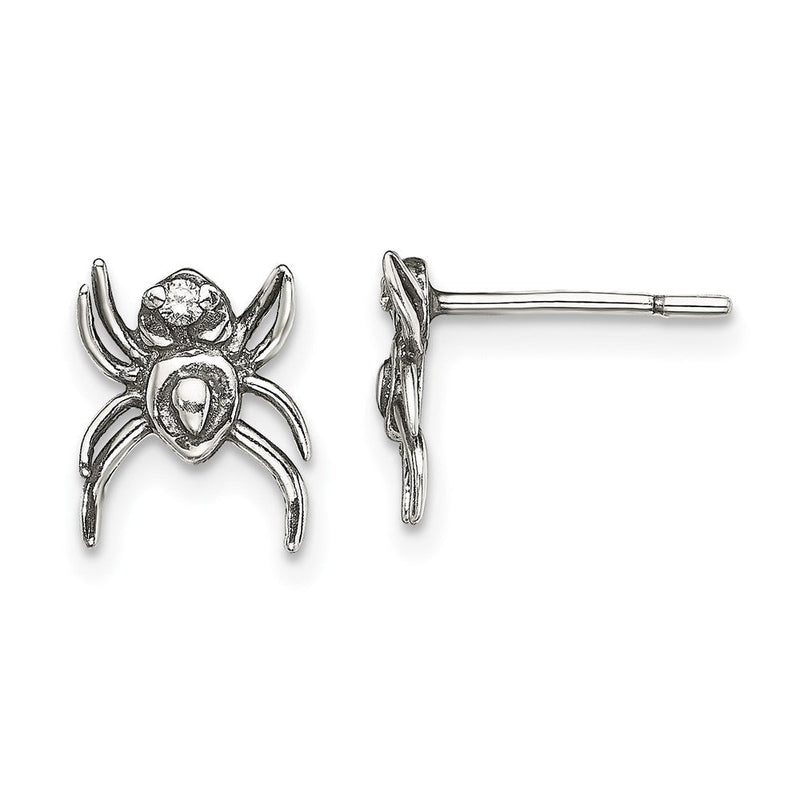 Sterlingsilber Antikisiert Zirkonia Spider Ohrstecker