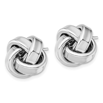 Sterlingsilber Rhodiniert Poliert Liebe Knoten Ohrstecker