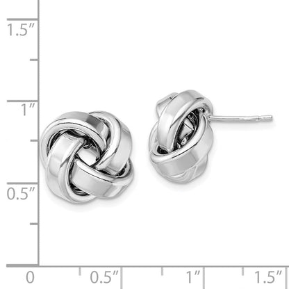 Sterlingsilber Rhodiniert Poliert Liebe Knoten Ohrstecker