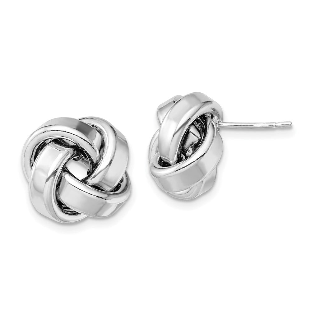 Sterlingsilber Rhodiniert Poliert Liebe Knoten Ohrstecker