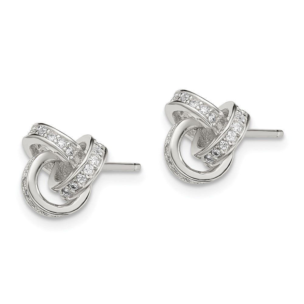 Sterlingsilber Zirkonia Liebe Knoten Ohrstecker