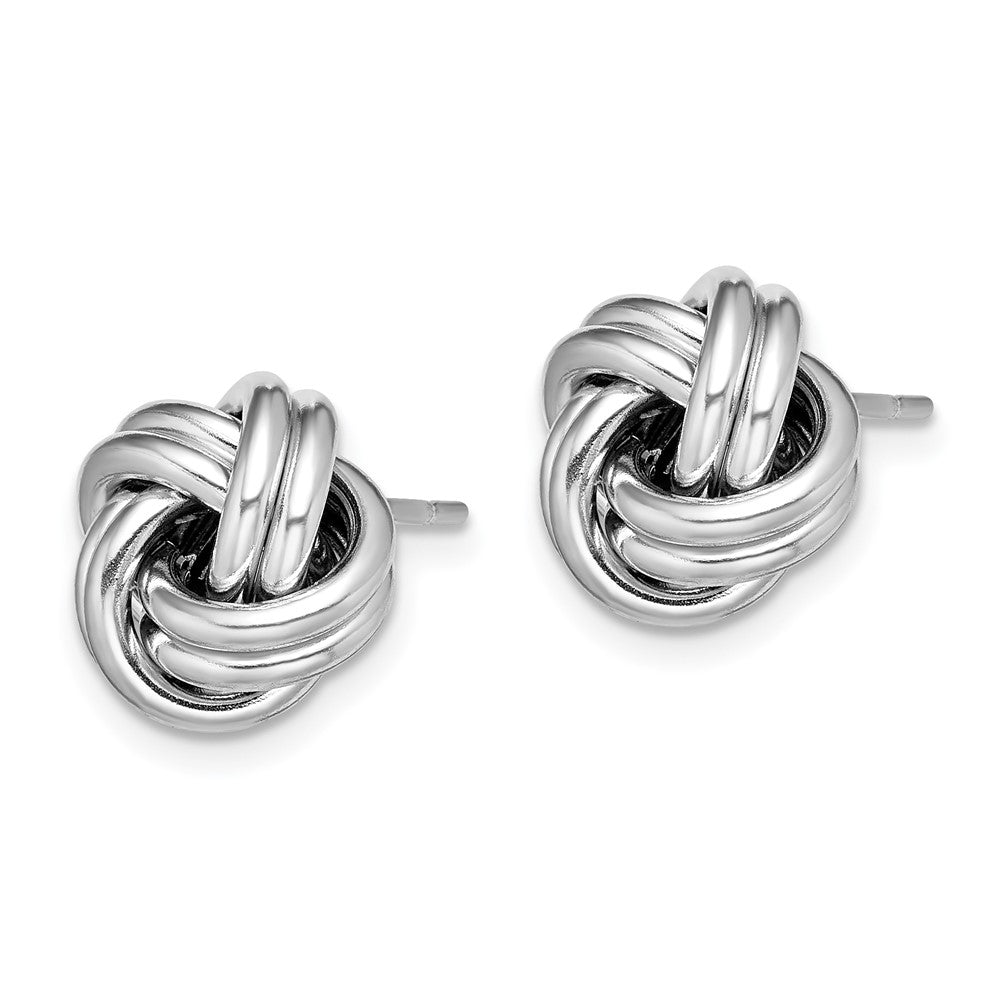 Sterlingsilber Rhodiniert Poliert Liebe Knoten Ohrstecker