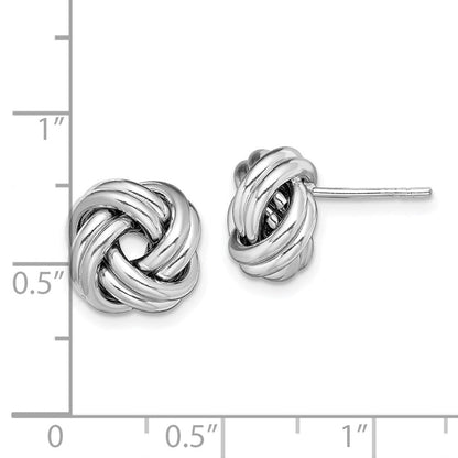 Sterlingsilber Rhodiniert Poliert Liebe Knoten Ohrstecker