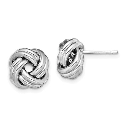 Sterlingsilber Rhodiniert Poliert Liebe Knoten Ohrstecker