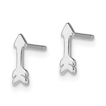 Sterlingsilber Rhodiniert Pfeil Ohrstecker