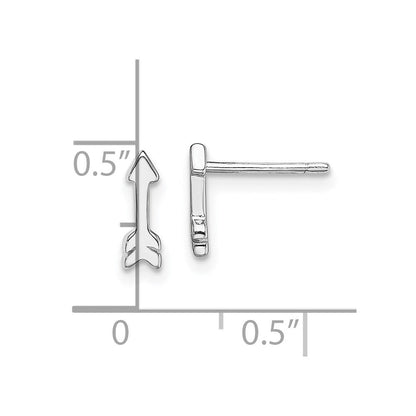 Sterlingsilber Rhodiniert Pfeil Ohrstecker