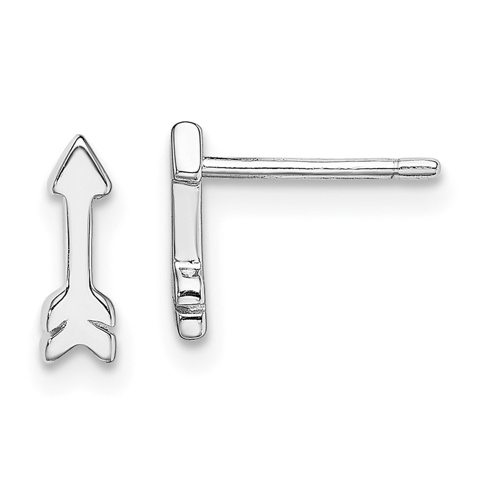 Sterlingsilber Rhodiniert Pfeil Ohrstecker