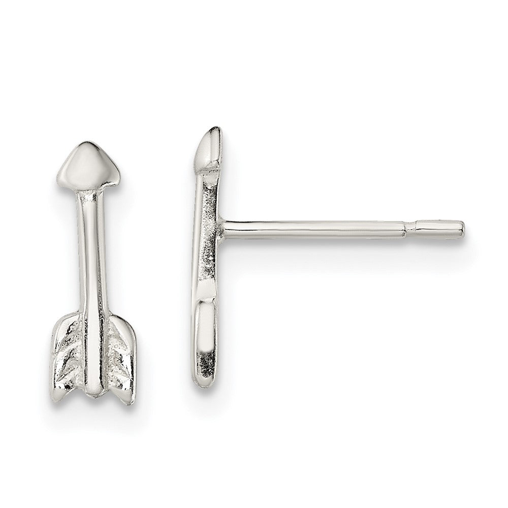 Sterlingsilber Poliert Pfeil Ohrstecker