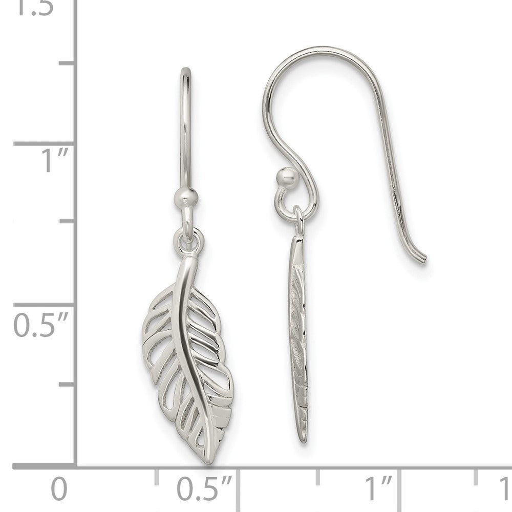 Sterlingsilber Blatt Ohrhänger