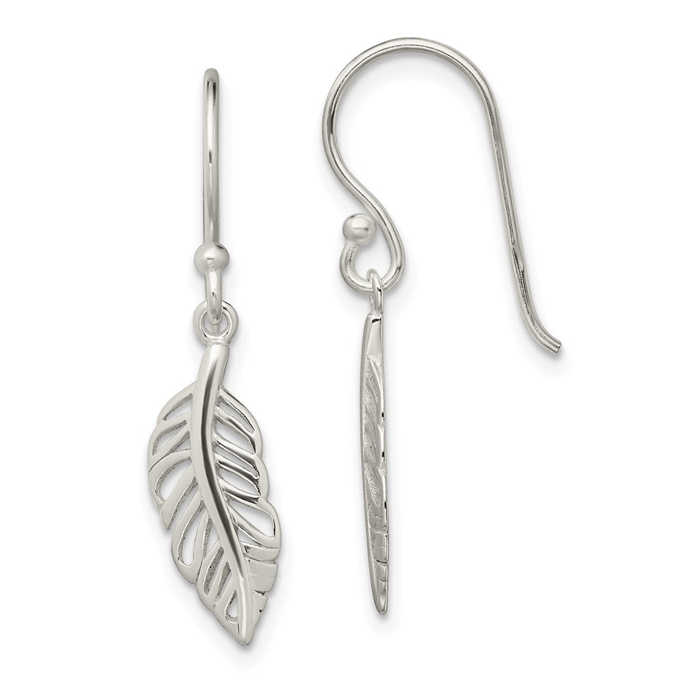 Sterlingsilber Blatt Ohrhänger