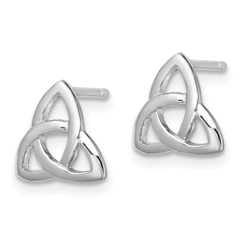 Sterlingsilber Rhodiniert Poliert Keltisch Knoten Ohrstecker