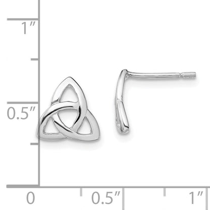 Sterlingsilber Rhodiniert Poliert Keltisch Knoten Ohrstecker