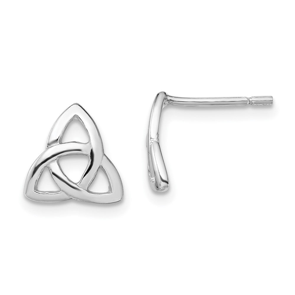 Sterlingsilber Rhodiniert Poliert Keltisch Knoten Ohrstecker
