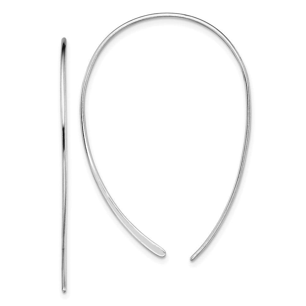 Sterlingsilber Rhodiniert Durchzieher-Ohrringe