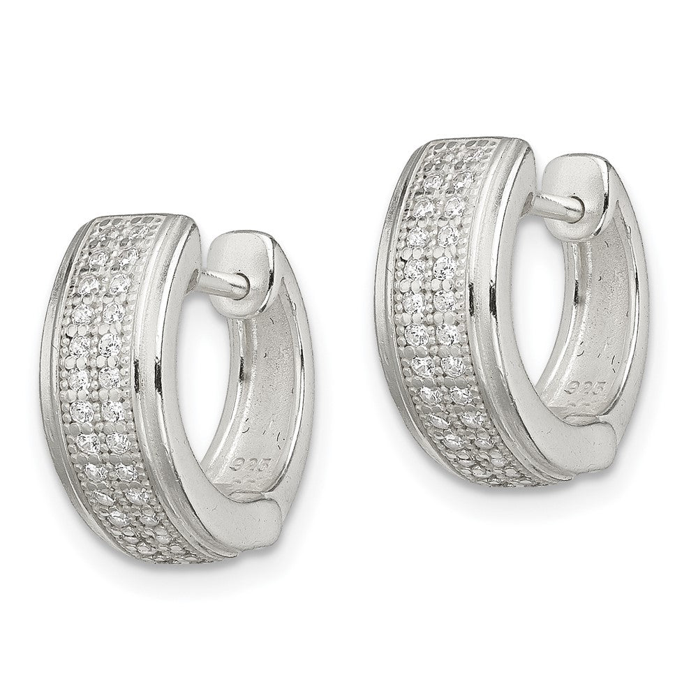Sterlingsilber Zirkonia Klappbar Creolen