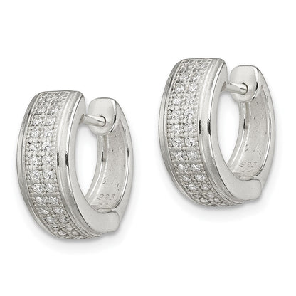 Sterlingsilber Zirkonia Klappbar Creolen