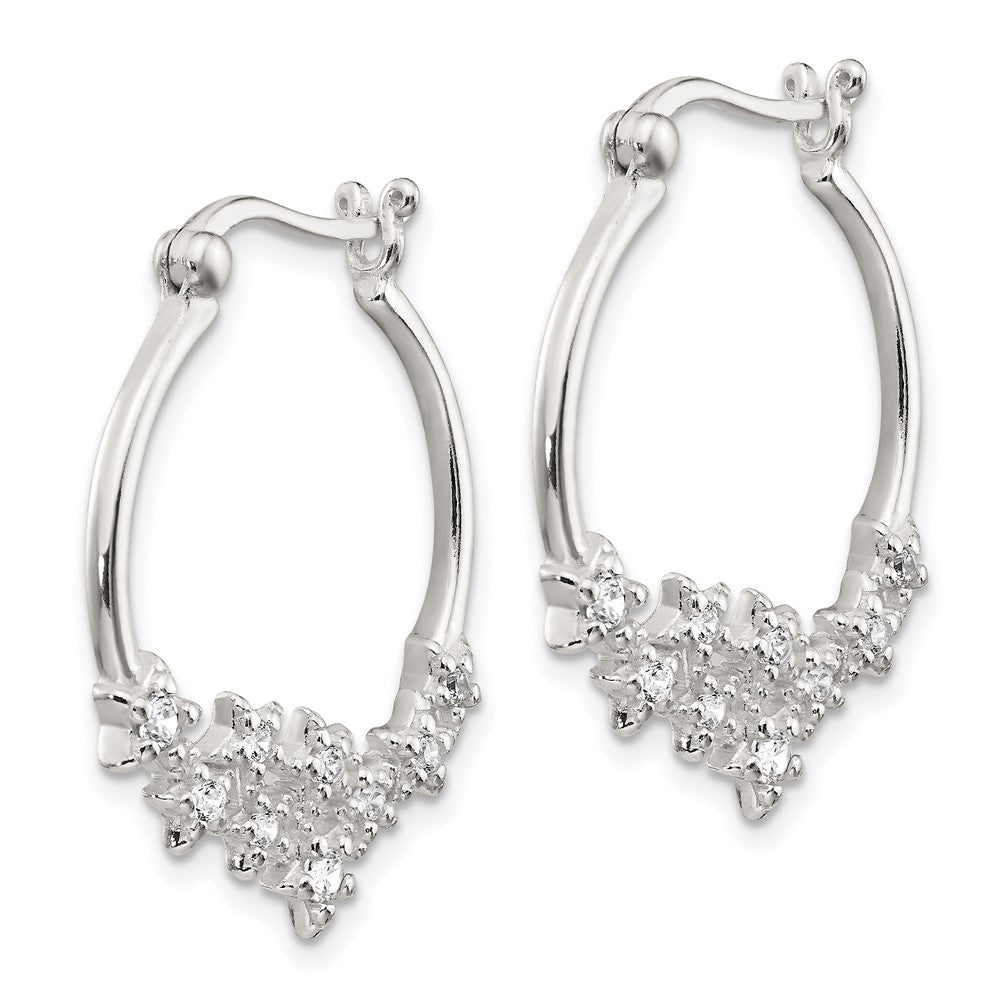 Sterlingsilber Zirkonia Stern Creolen