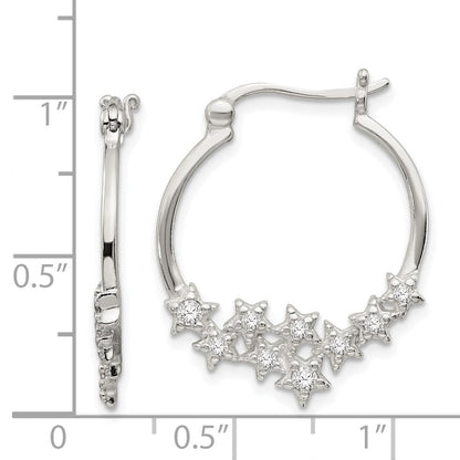 Sterlingsilber Zirkonia Stern Creolen