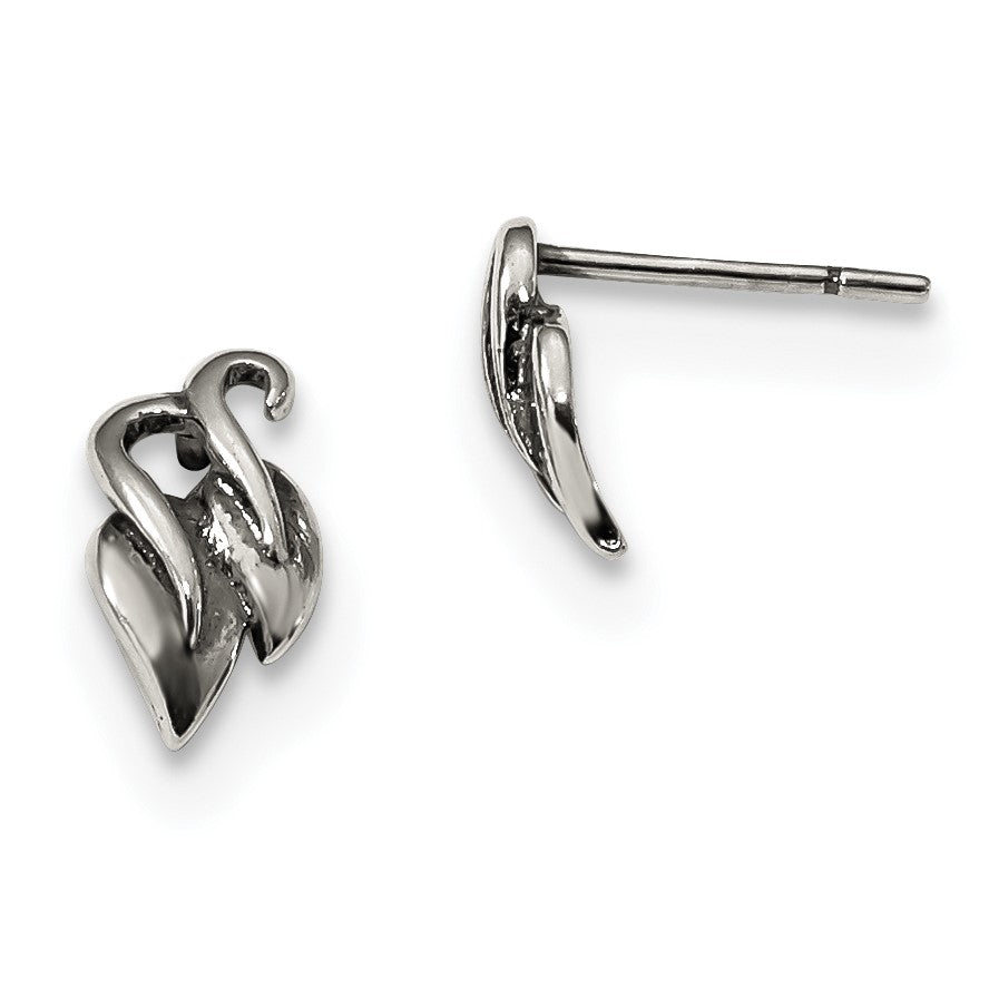 Sterlingsilber Antikisiert Leaves Ohrstecker