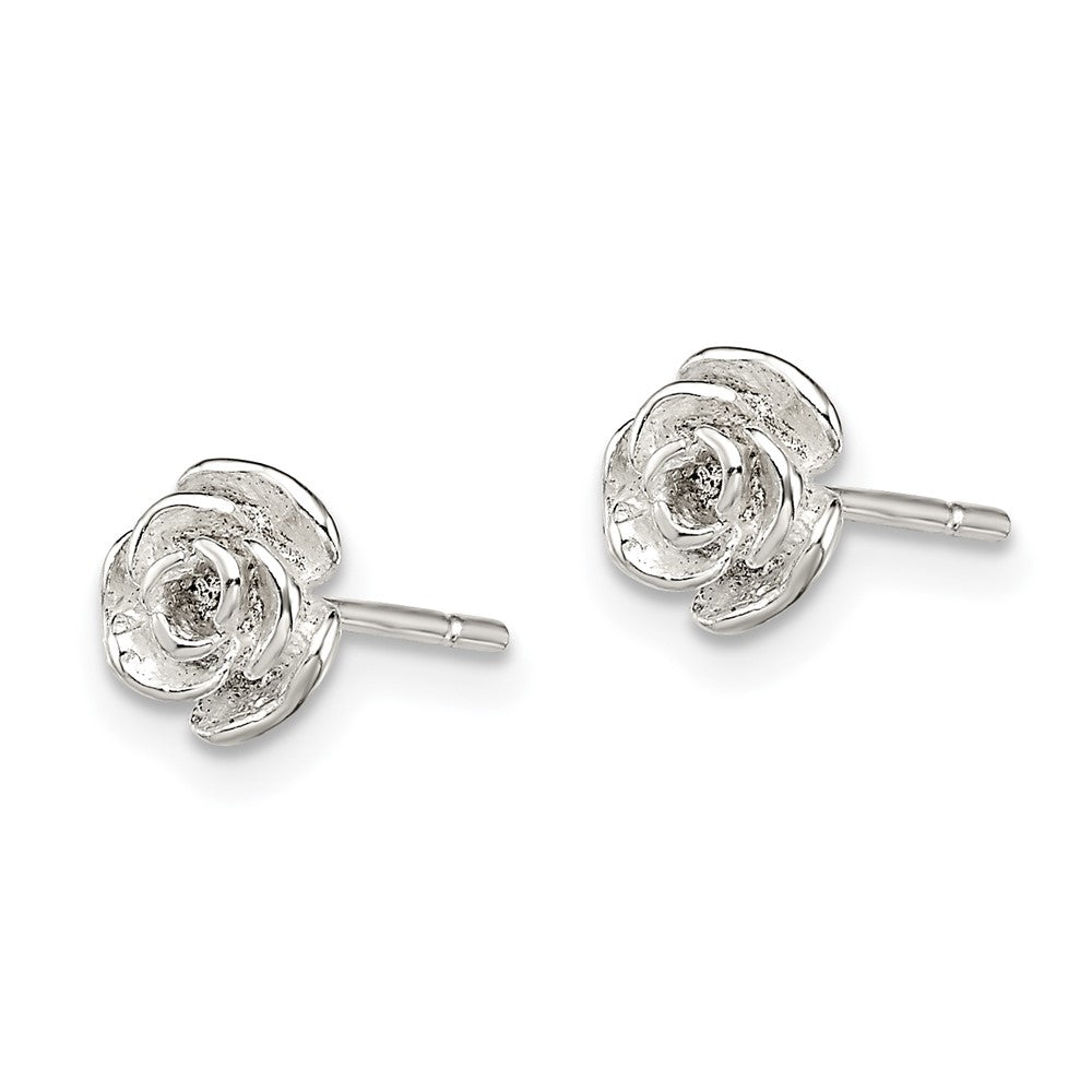 Sterlingsilber Poliert Rose Ohrstecker