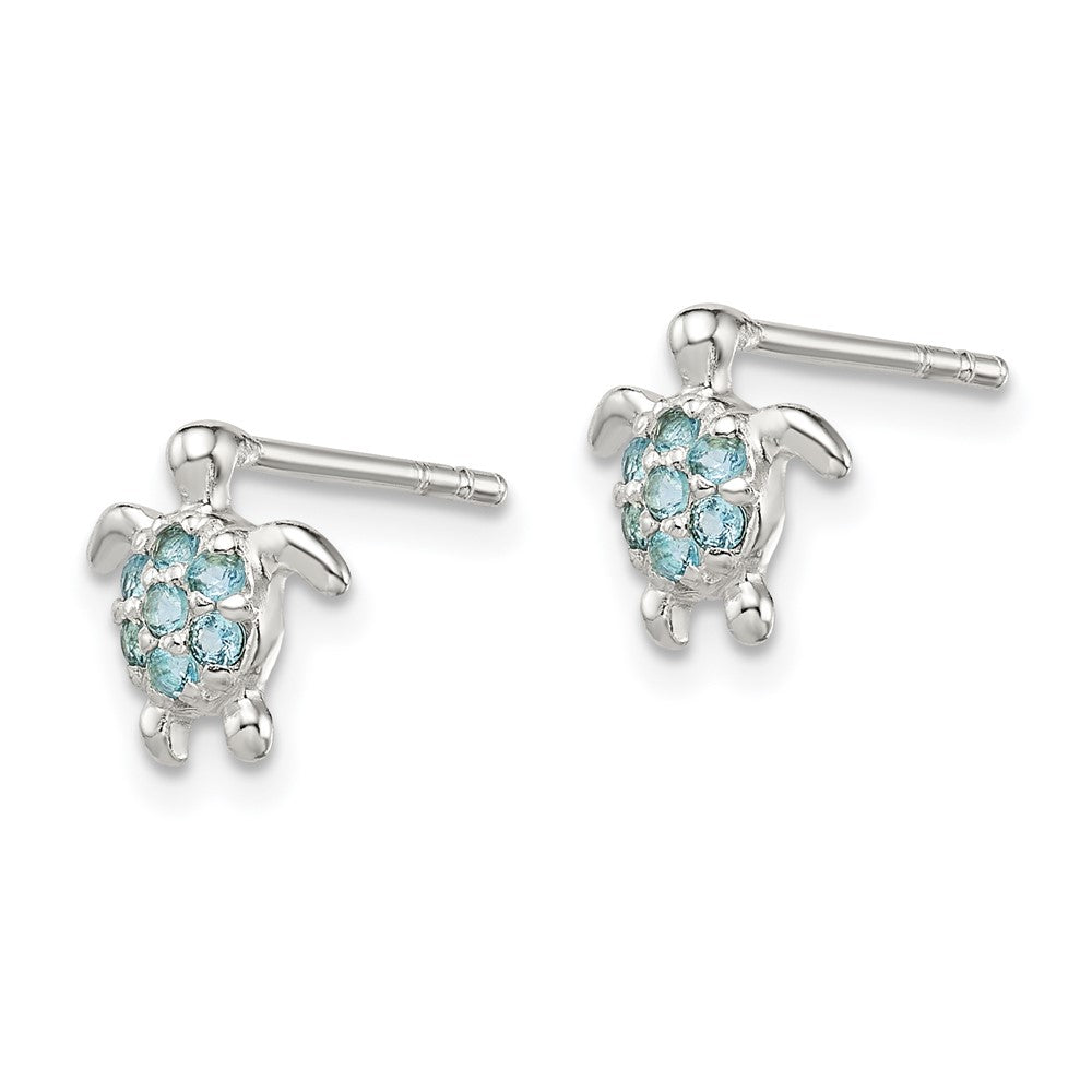 Sterlingsilber Zirkonia Schildkröte Ohrstecker