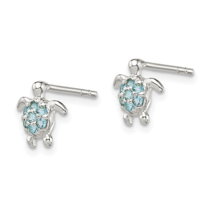 Sterlingsilber Zirkonia Schildkröte Ohrstecker